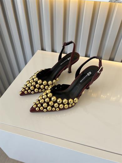 NORMİNA BORDO RUGAN TROK DETAY KADIN TOPUKLU AYAKKABI