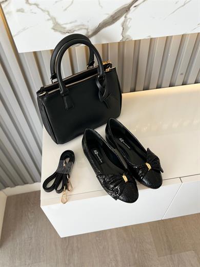 Zarif fiyonk detayli  siyah  babet Her adimda siklik her numarada konfor (36-43)  Kombin veya sadece ayakkabı tercih edebilirsiniz