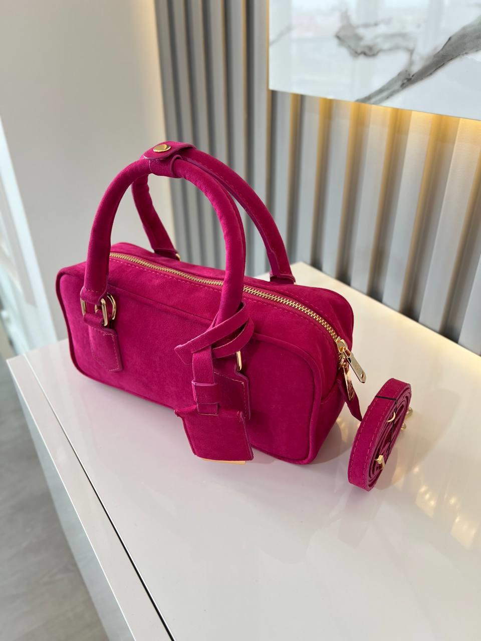  LUXE FUŞYA SÜET KADIN ÇANTA