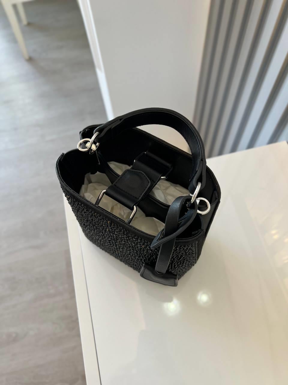 DİAMOND TAŞLİ ÇANTA SİYAH  RENK