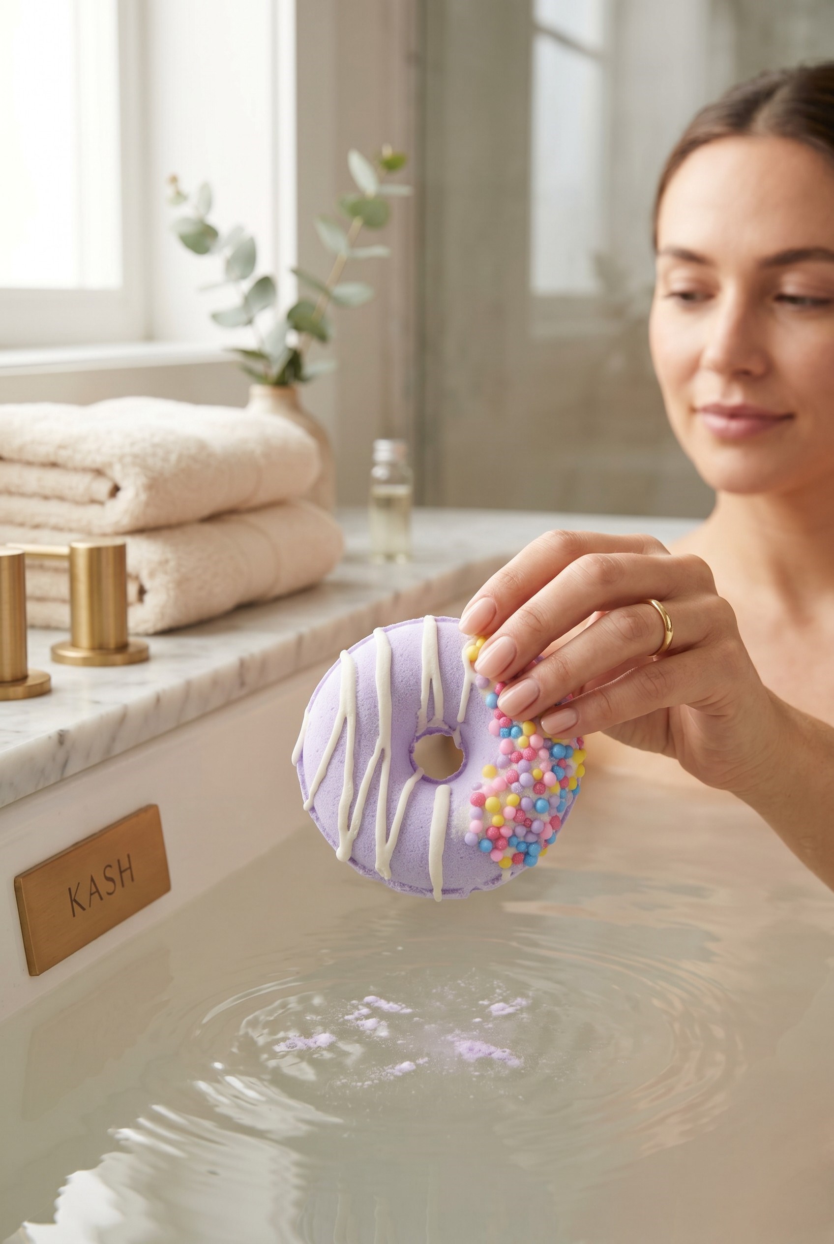 Lavanta Esansiyel Yağlı Donut Banyo Bombası – Rahatlatıcı & Detoks Etkili Banyo Topu