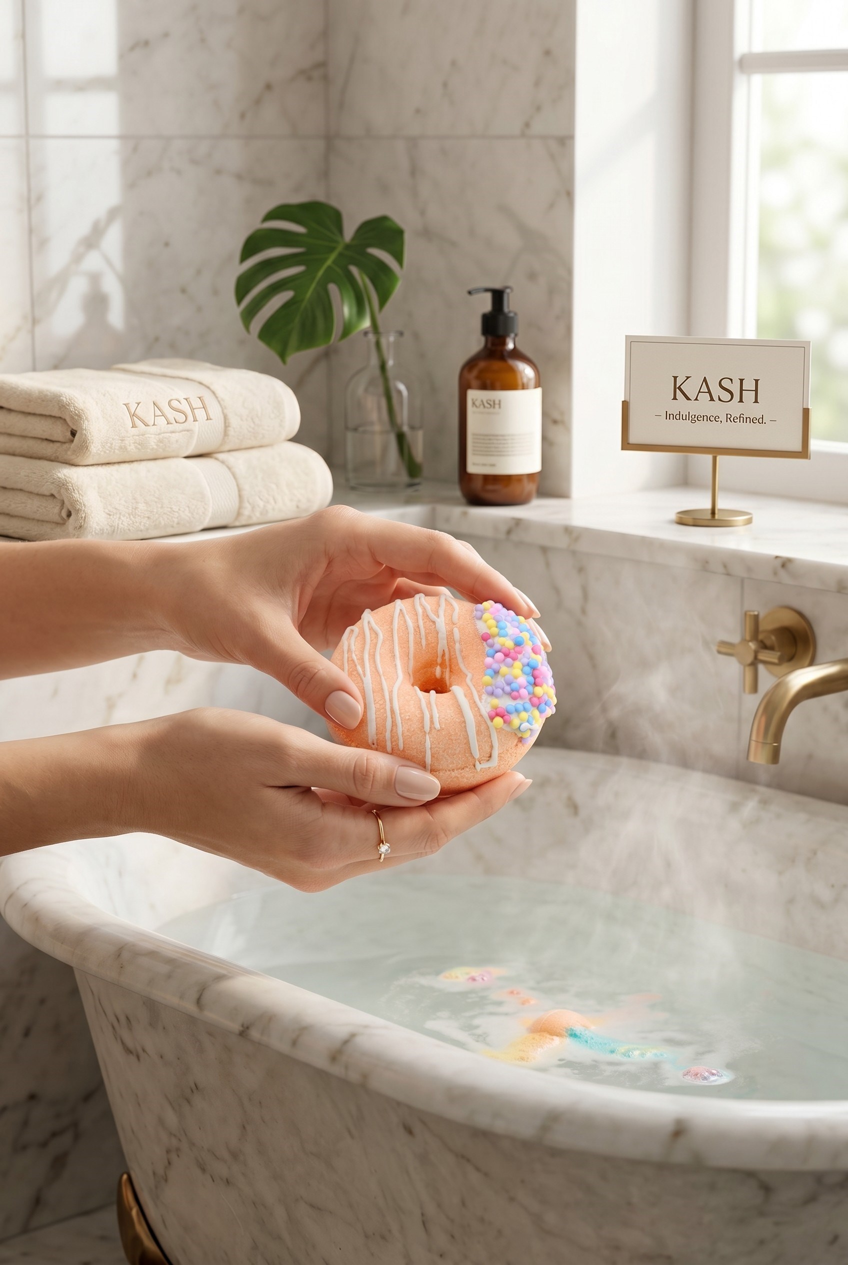 Portakal Esansiyel Yağlı Donut Banyo Bombası – Antioksidan & Canlandırıcı Banyo Topu