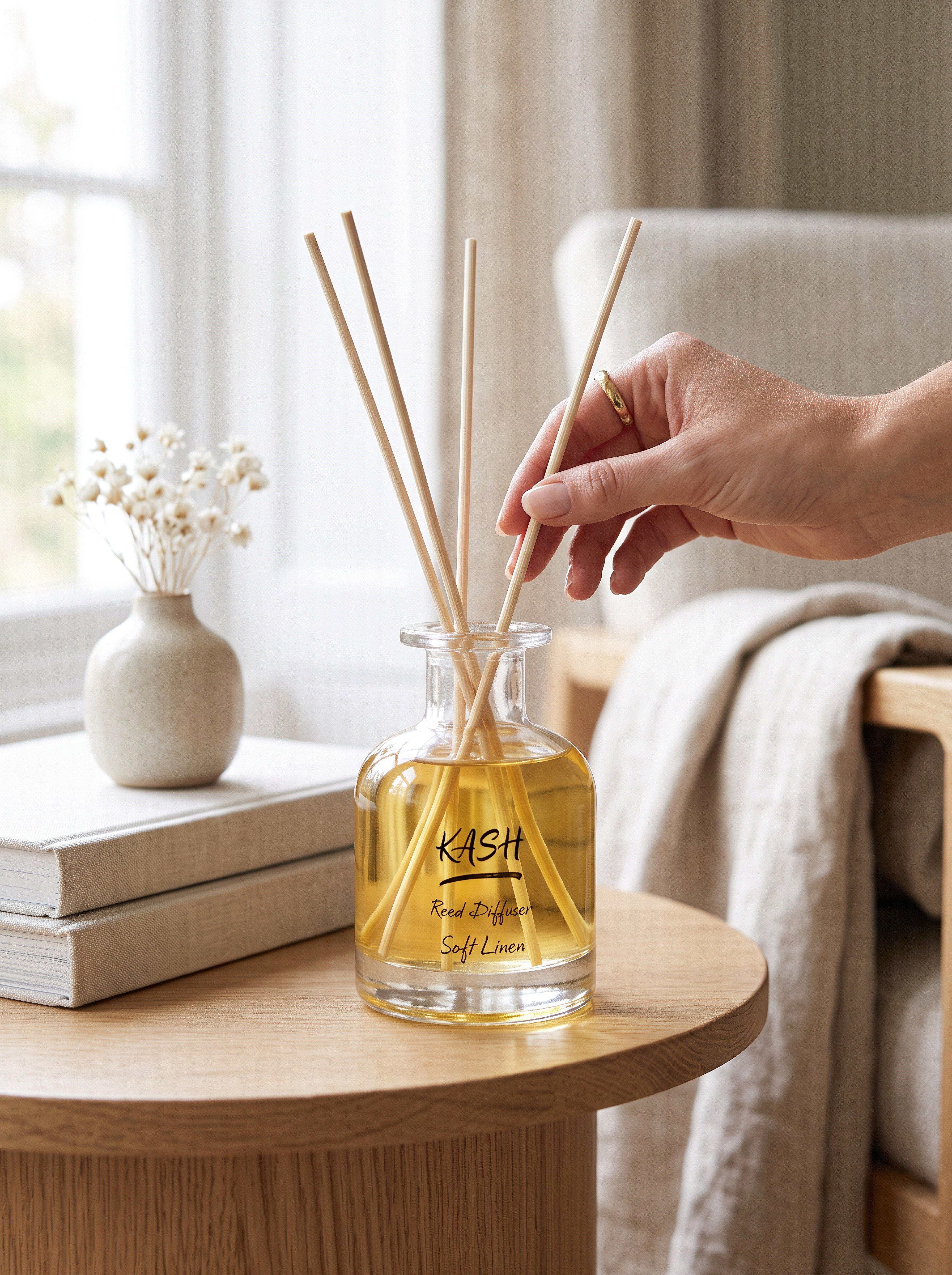 Soft Linen Çubuklu Oda Kokusu (Reed Diffuser) - Temiz Keten Notaları 130 ml