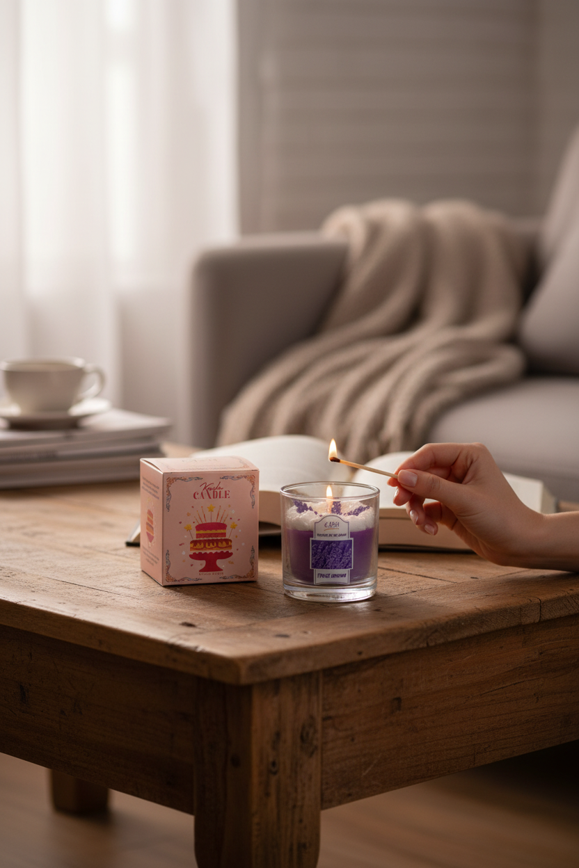 Kash Lavanta Kokulu Doğal Soya Mumu – French Lavender Scented Soy Wax Candle | Handmade & Vegan | Aromaterapi Mum