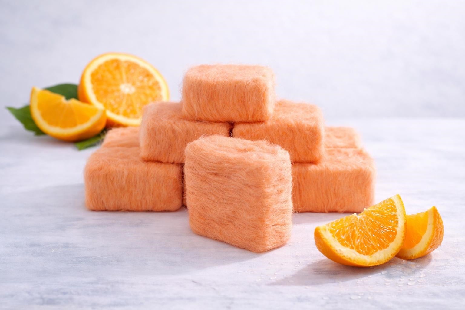 Keçeli Portakal Sabun | El Yapımı Peeling Etkili Yün Kaplı Sabun | Cildi Arındırır ve Canlandırır