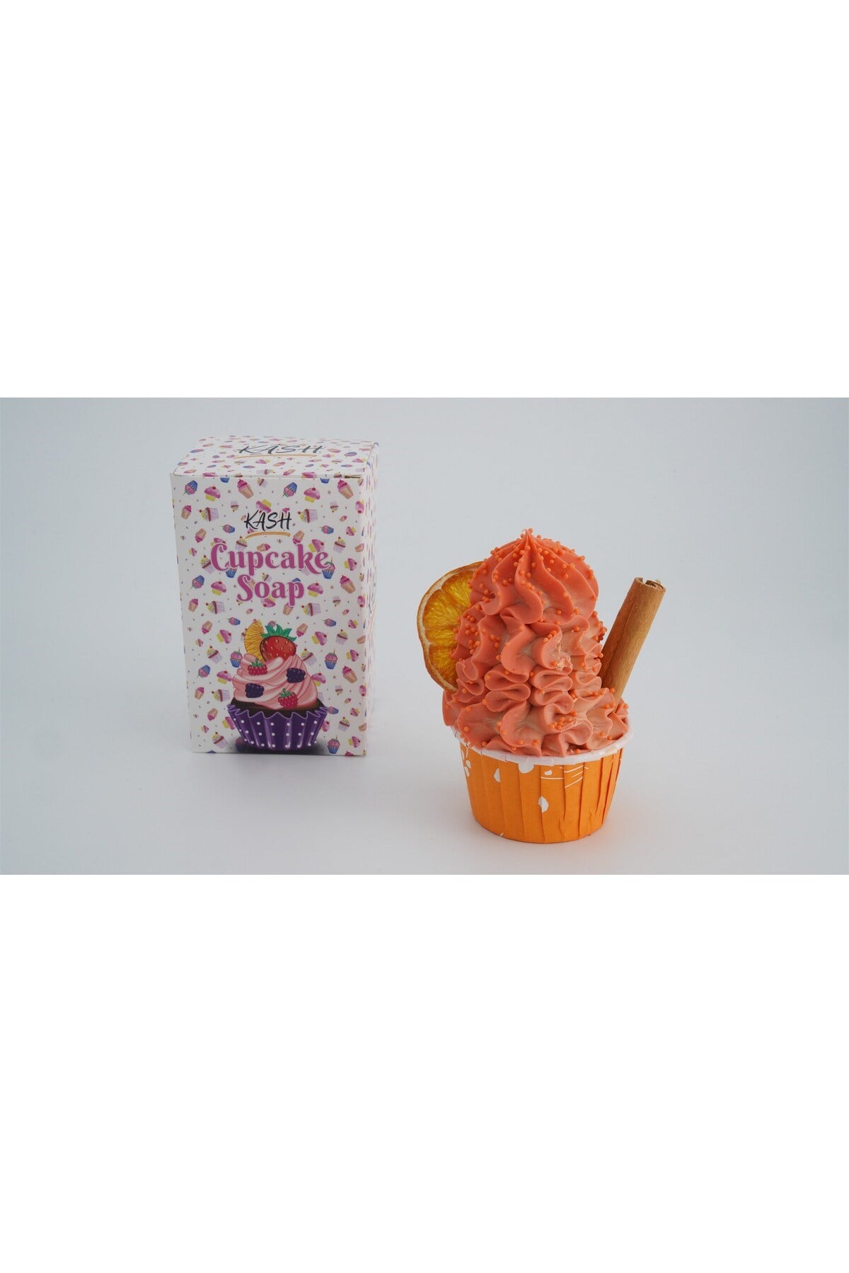 Şık El Yapımı Portakal&Tarçın Cupcake Sabun | Doğal, Cilt Dostu ve Gerçekçi Tasarım