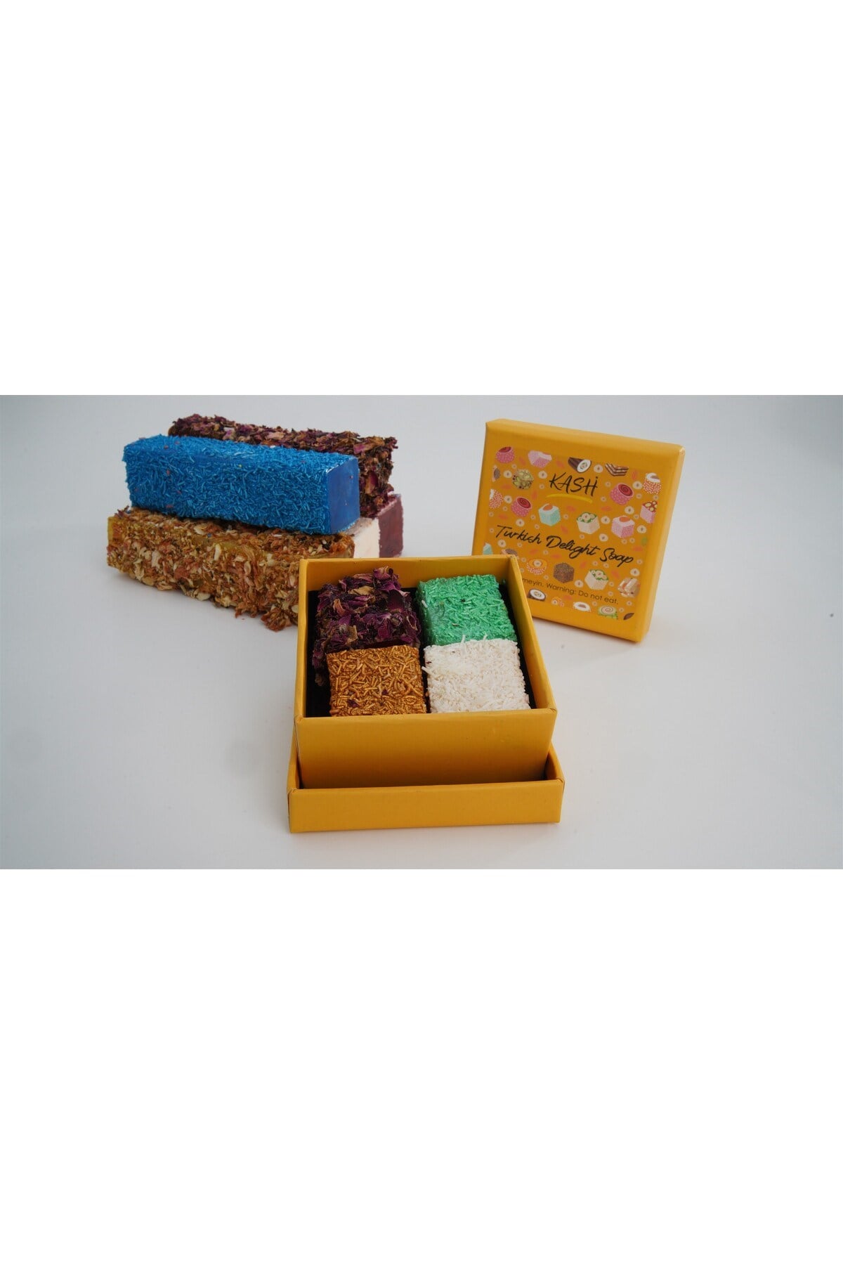 Turkish Delight Sabun Seti - Türk Lokumu 4'lü Özel Hediye Kutusu