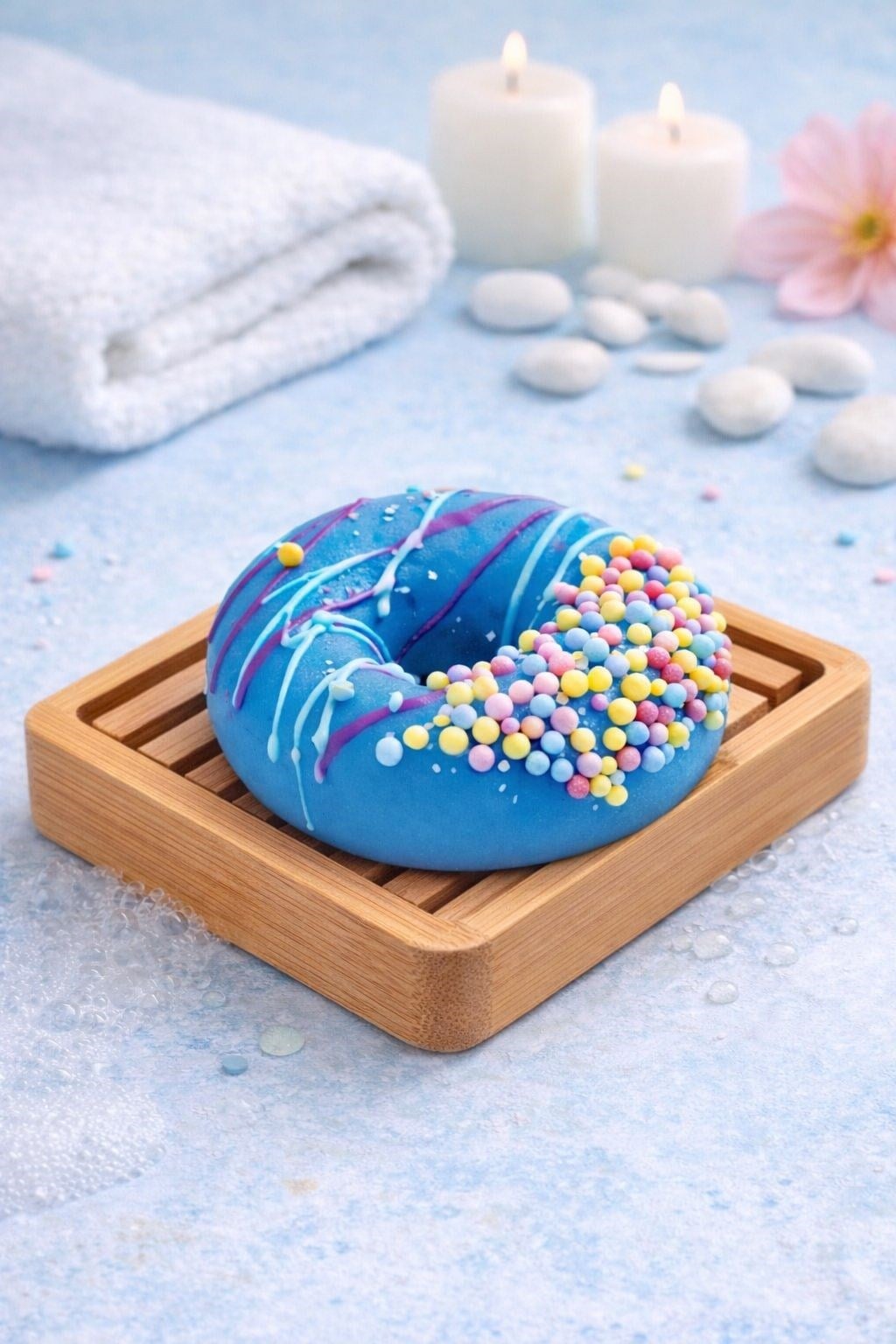 Vegan El Yapımı Doğal Okyanus Donut Sabun | Cilt Dostu, Şık ve Eğlenceli Tasarım |