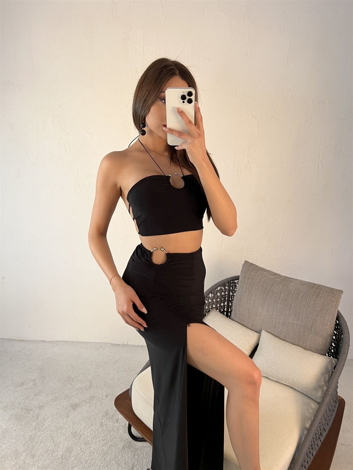 Sırt Detaylı Halkalı Takım