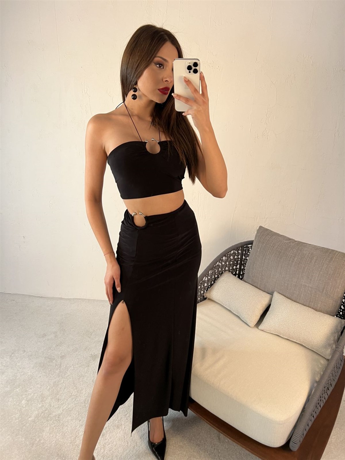 Sırt Detaylı Halkalı Takım