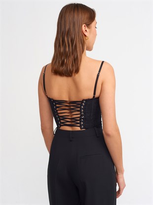 Dantel Detaylı Korse Top Bustiyer