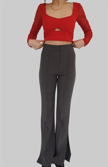 Yırtmaçlı İspanyol Paça Pantolon