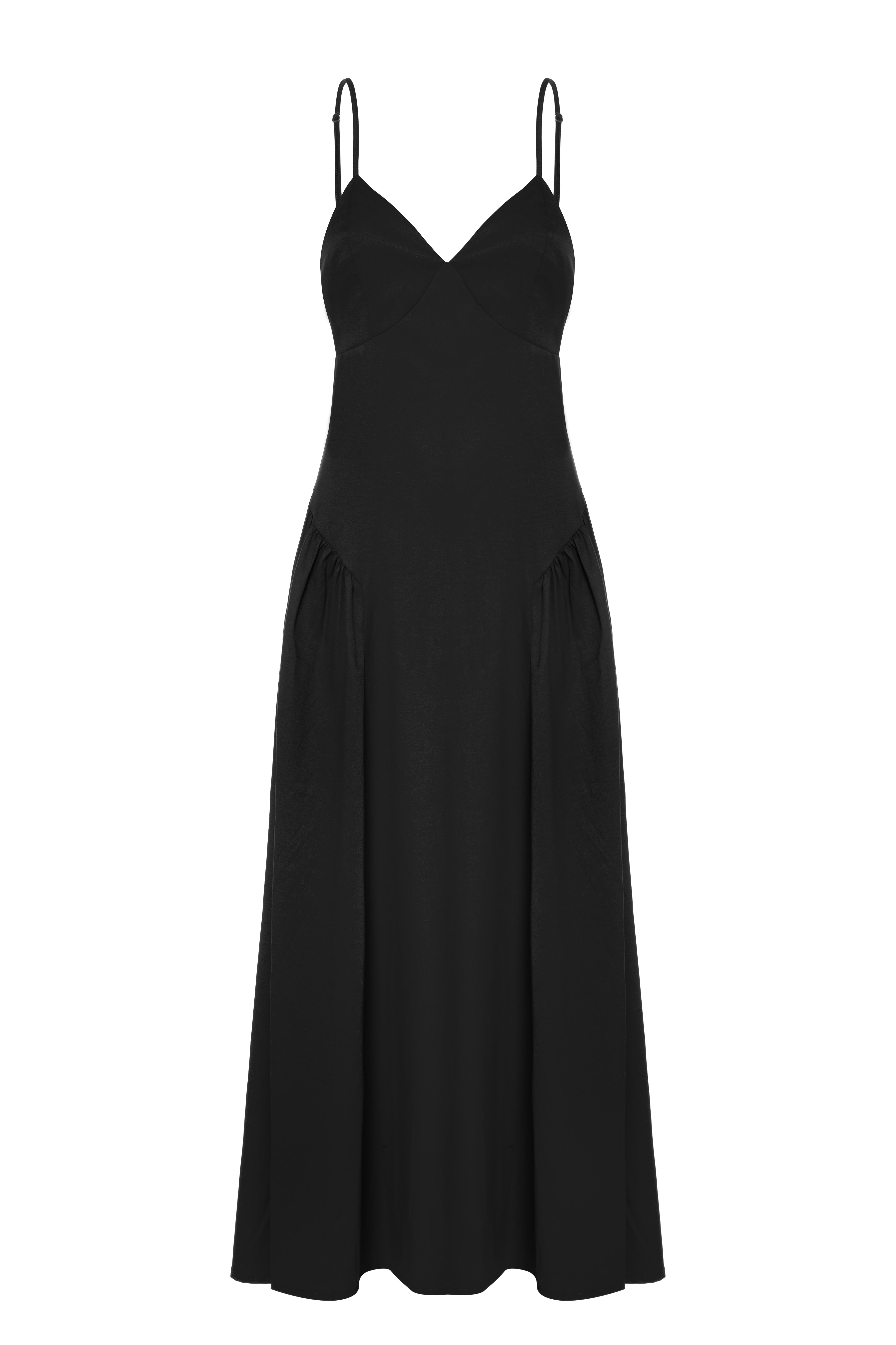 EMİLY UZUN ELBİSE Siyah