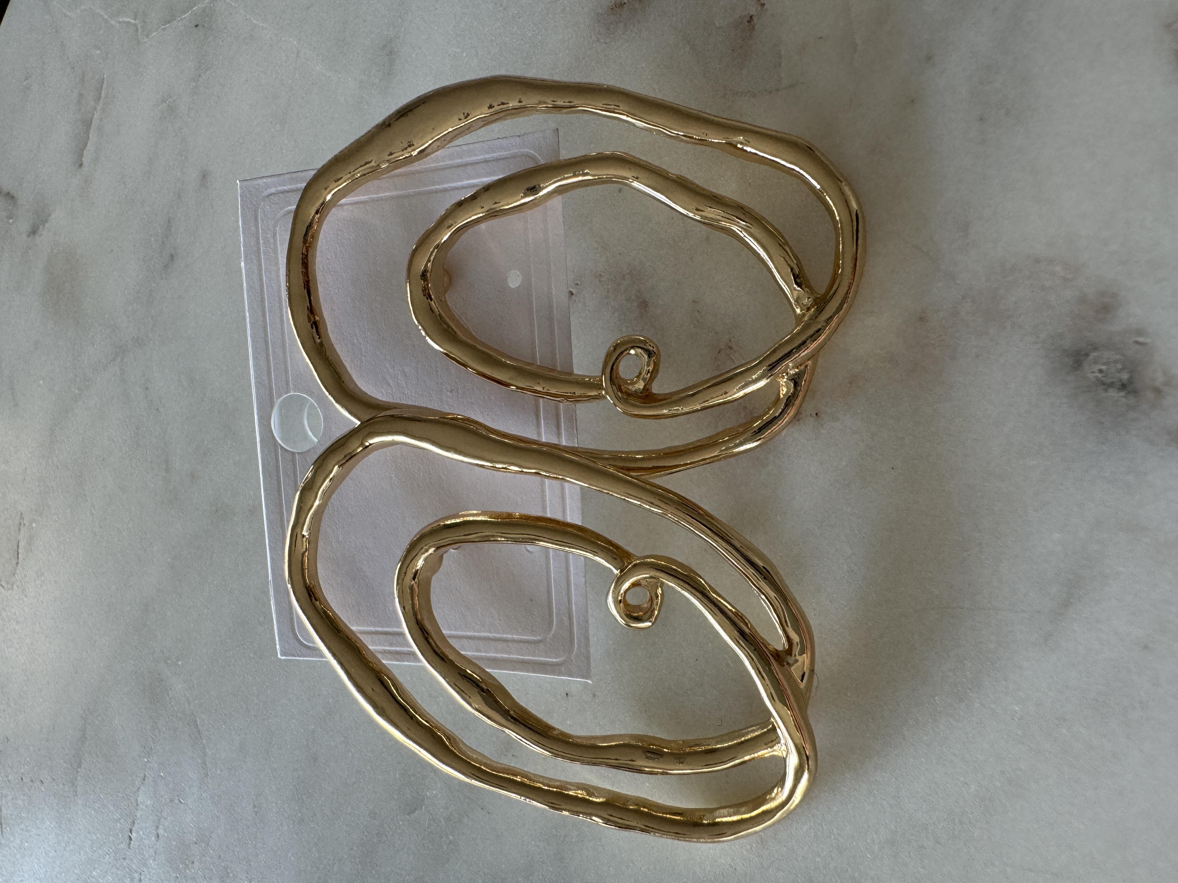 Gold Yuvarlak Küpe