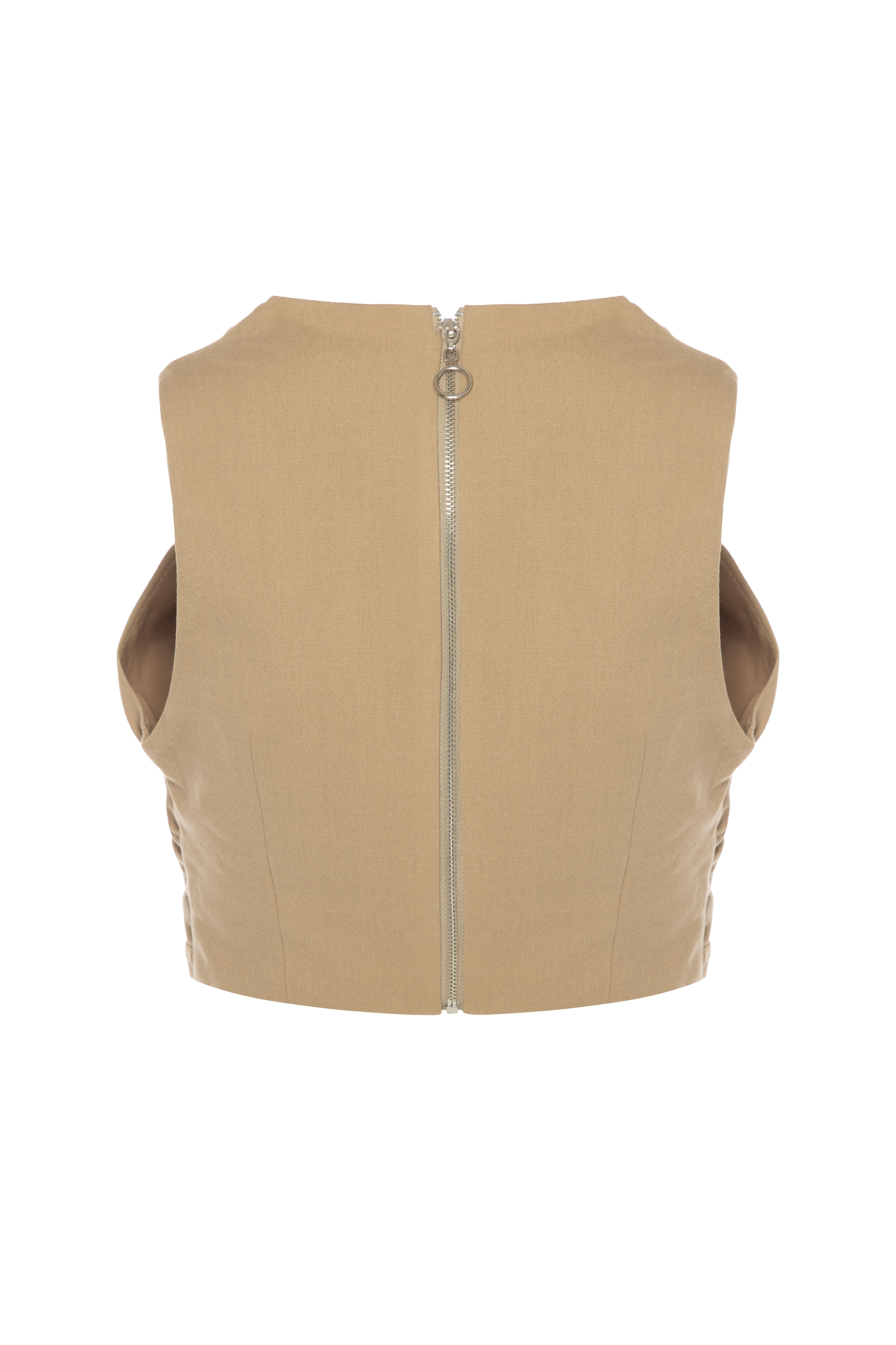 Jules Çapraz Bluz Camel