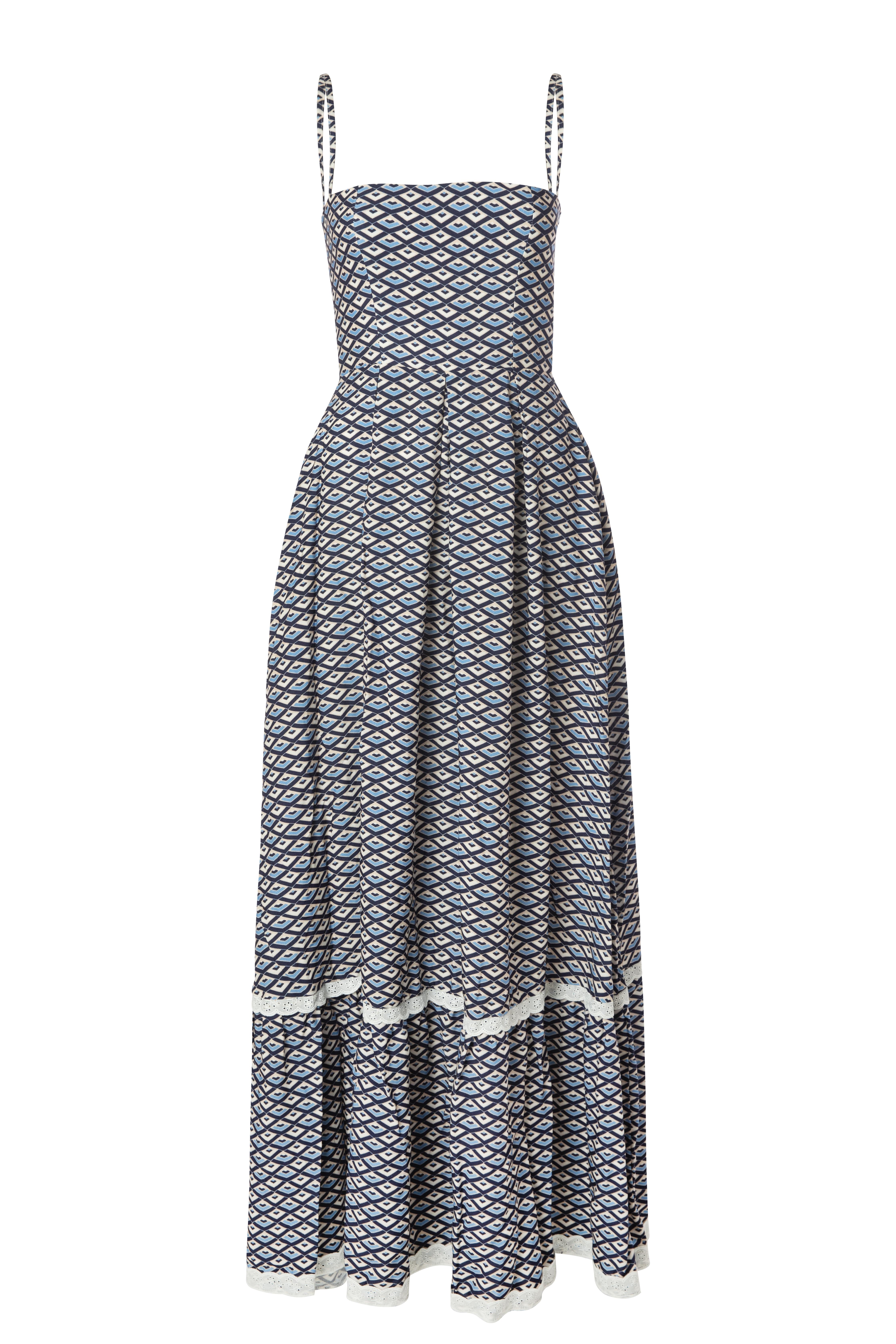 Juliet İp Askılı Elbise Mavi