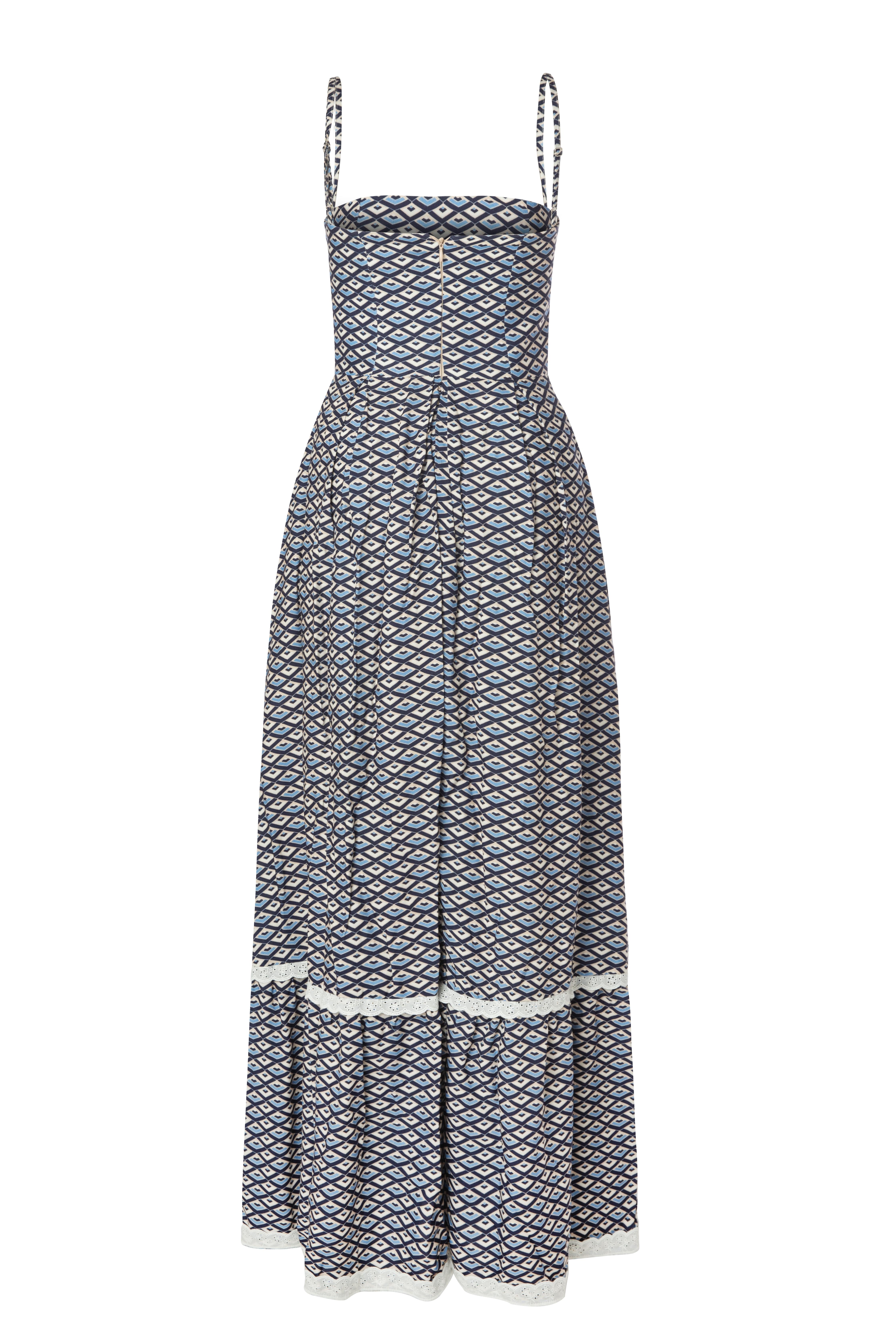 Juliet İp Askılı Elbise Mavi