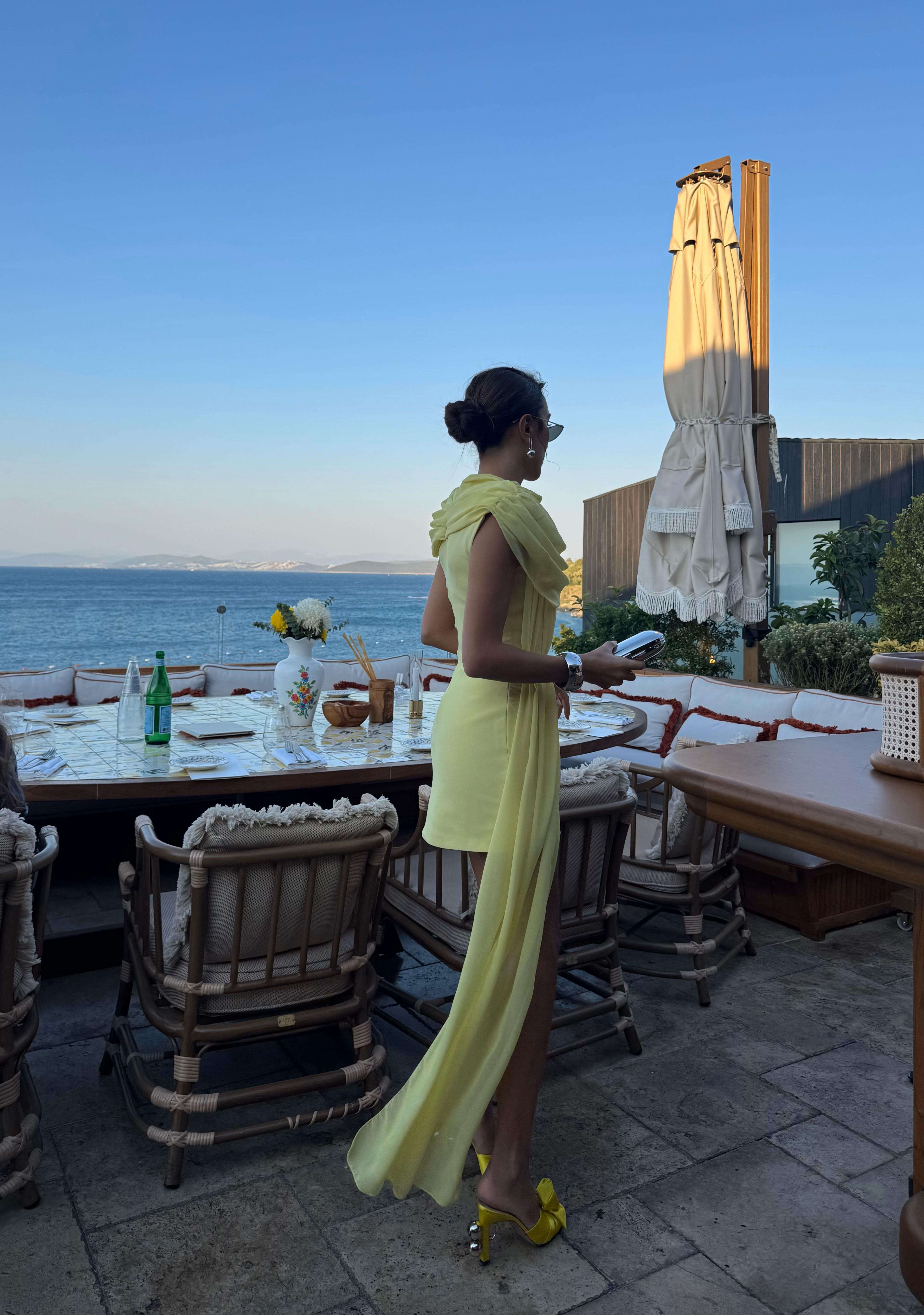 Mellonia Elbise Sarı