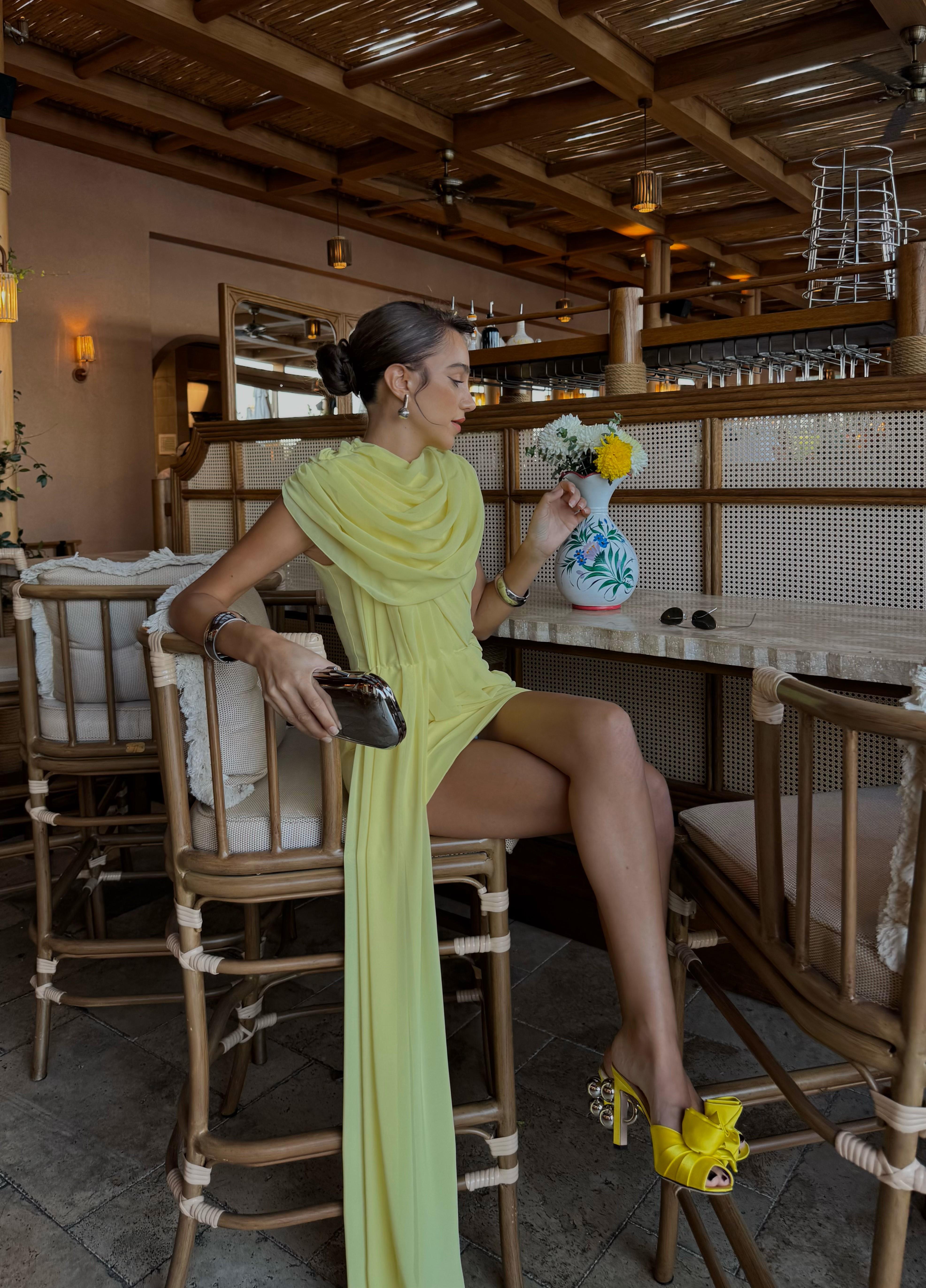 Mellonia Elbise Sarı