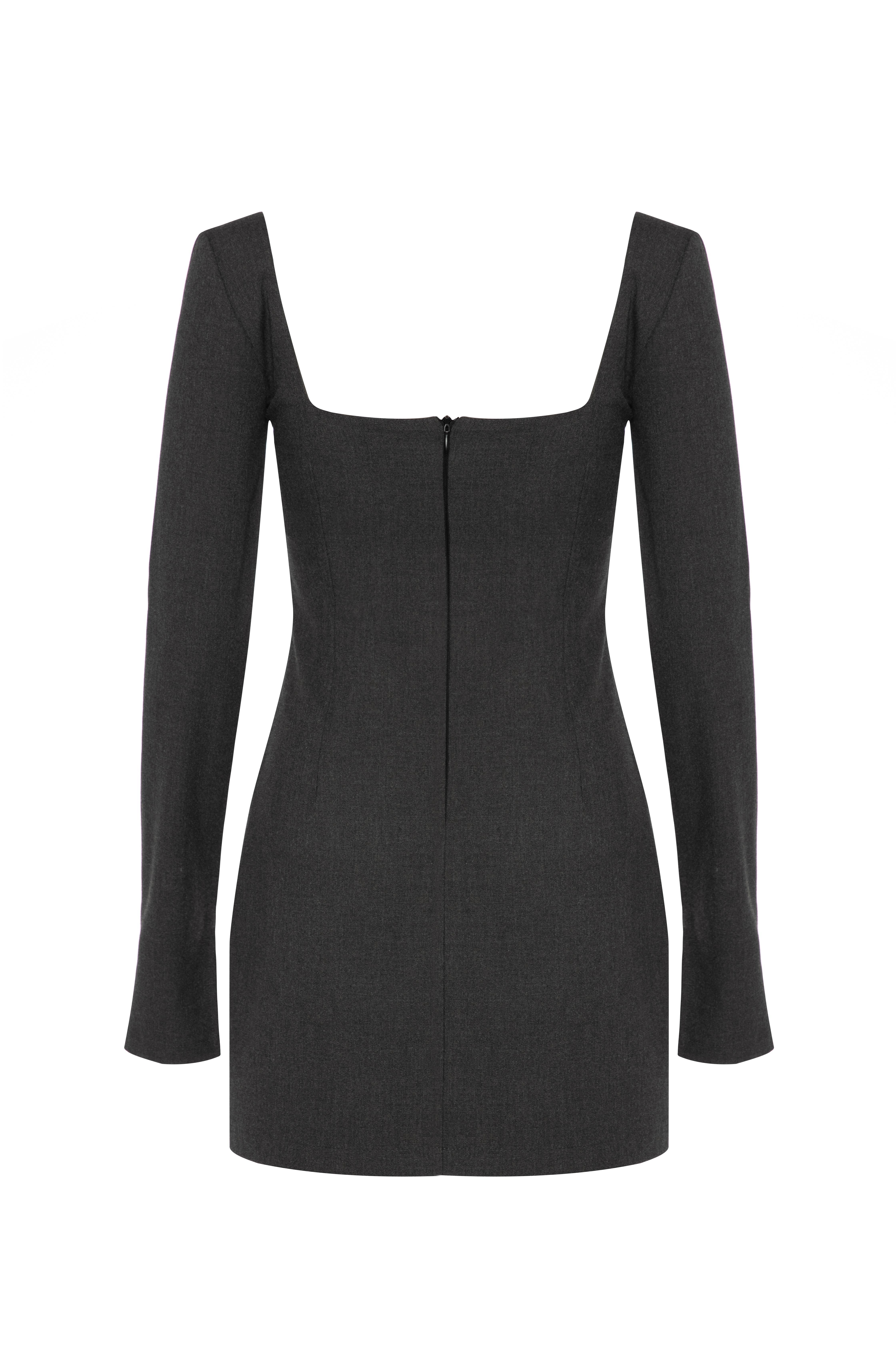 Moonstone Mini Elbise Füme