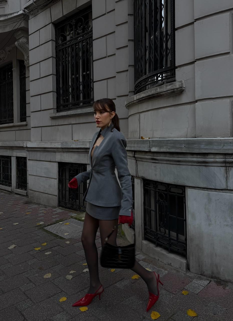 Peitho Mini Etek Gri