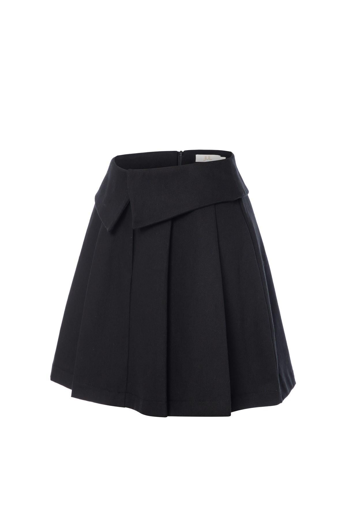 Spes Pileli Etek Siyah