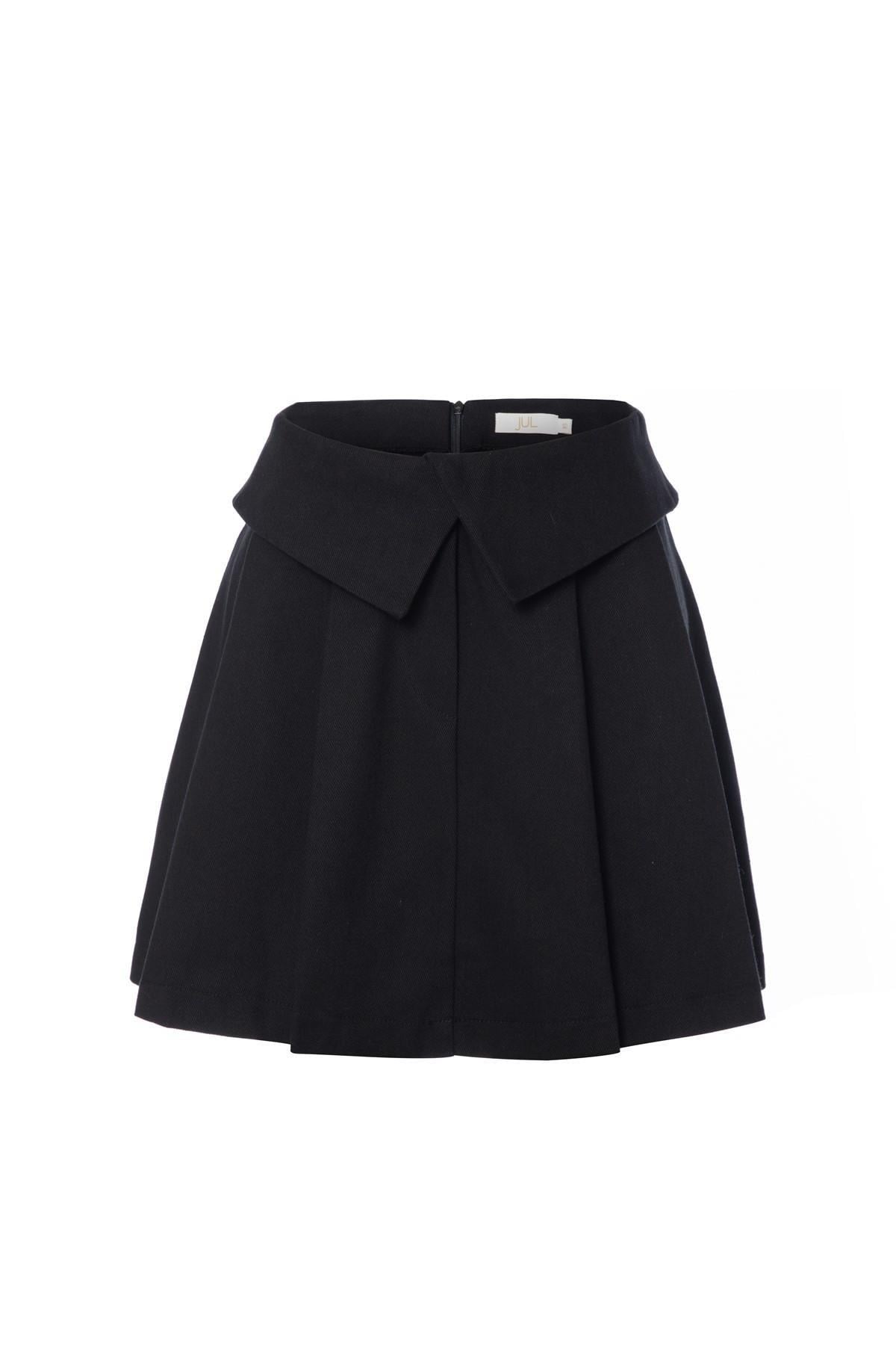 Spes Pileli Etek Siyah