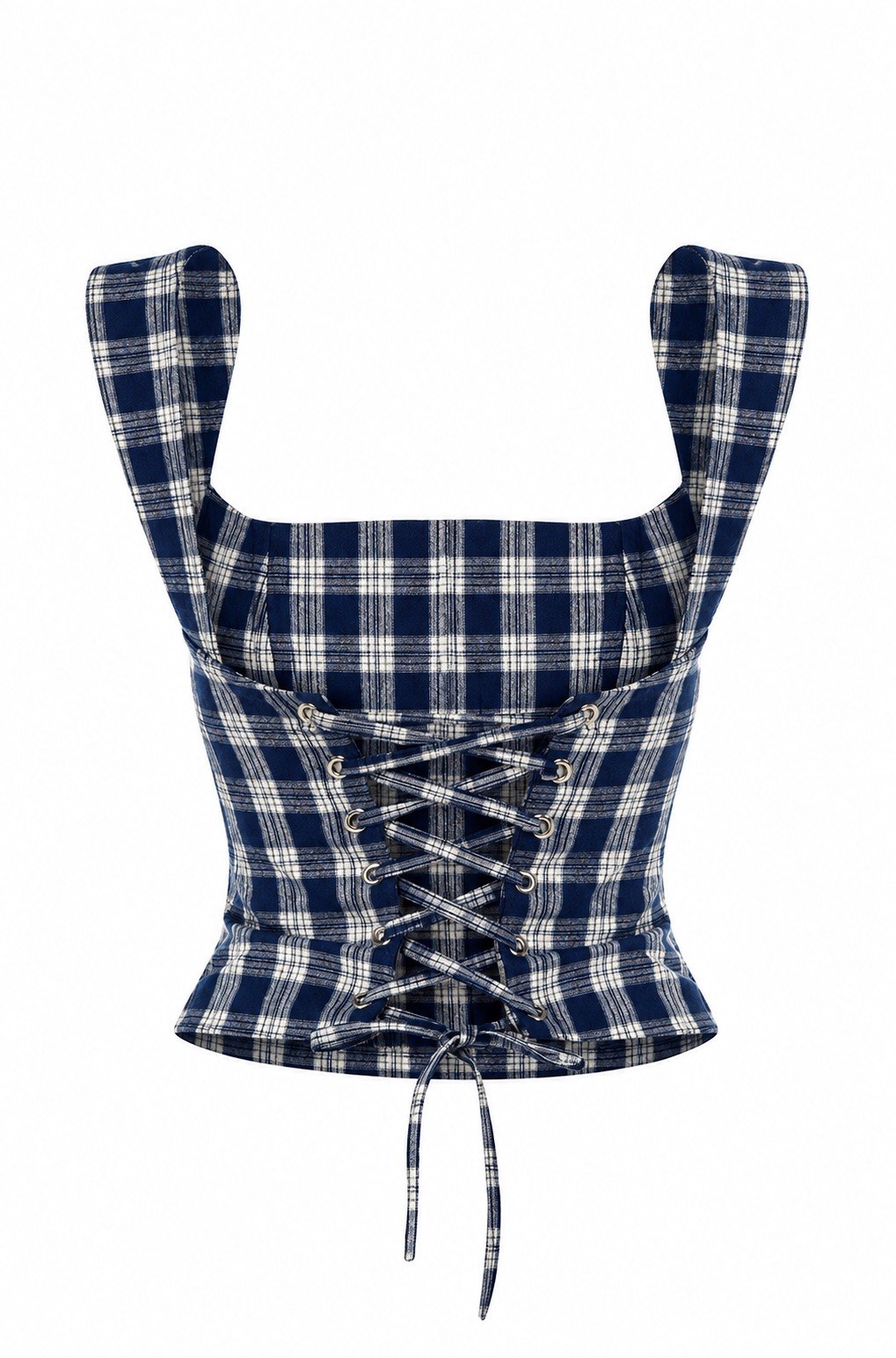 Plaid Büstiyer Lacivert