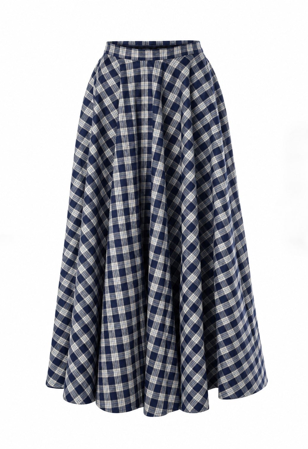 Plaid Etek Lacivert