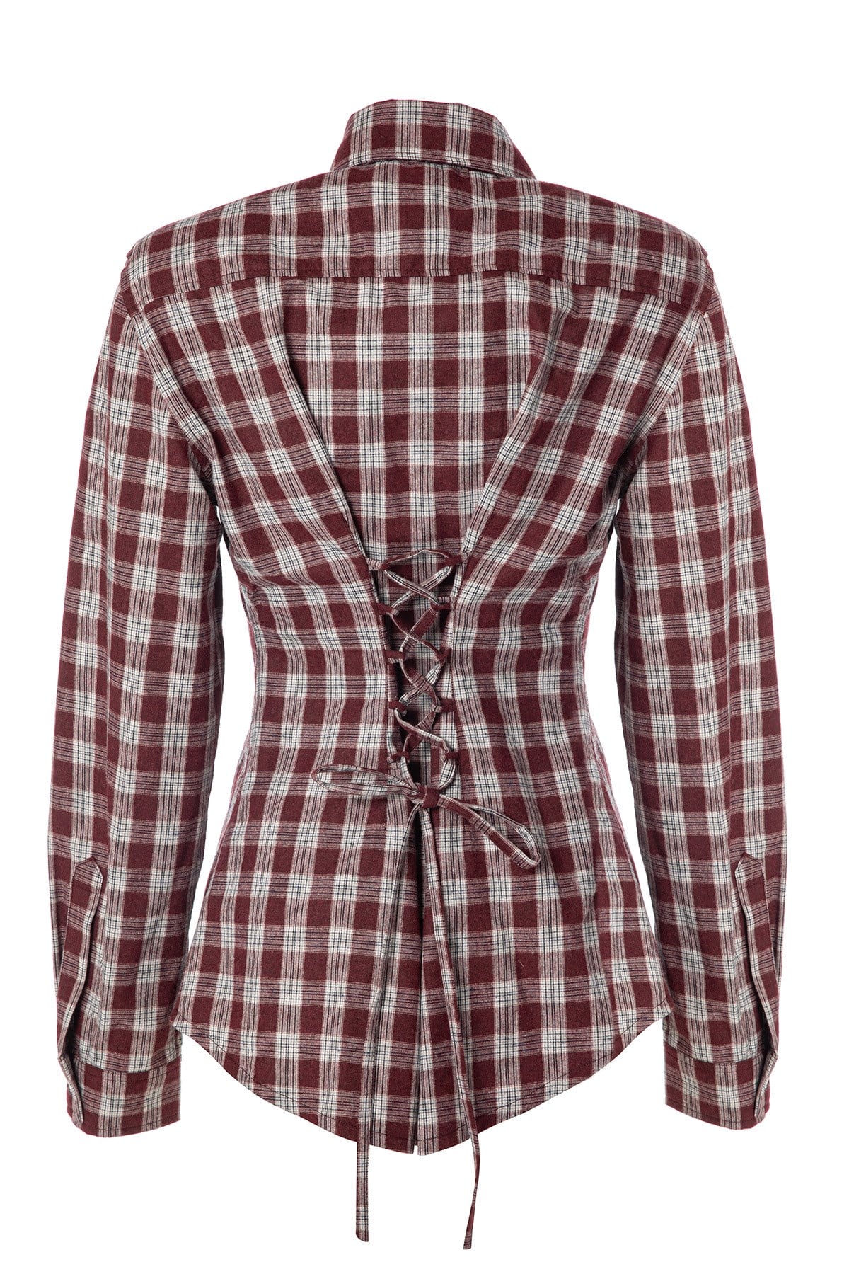 Plaid Gömlek Bordo