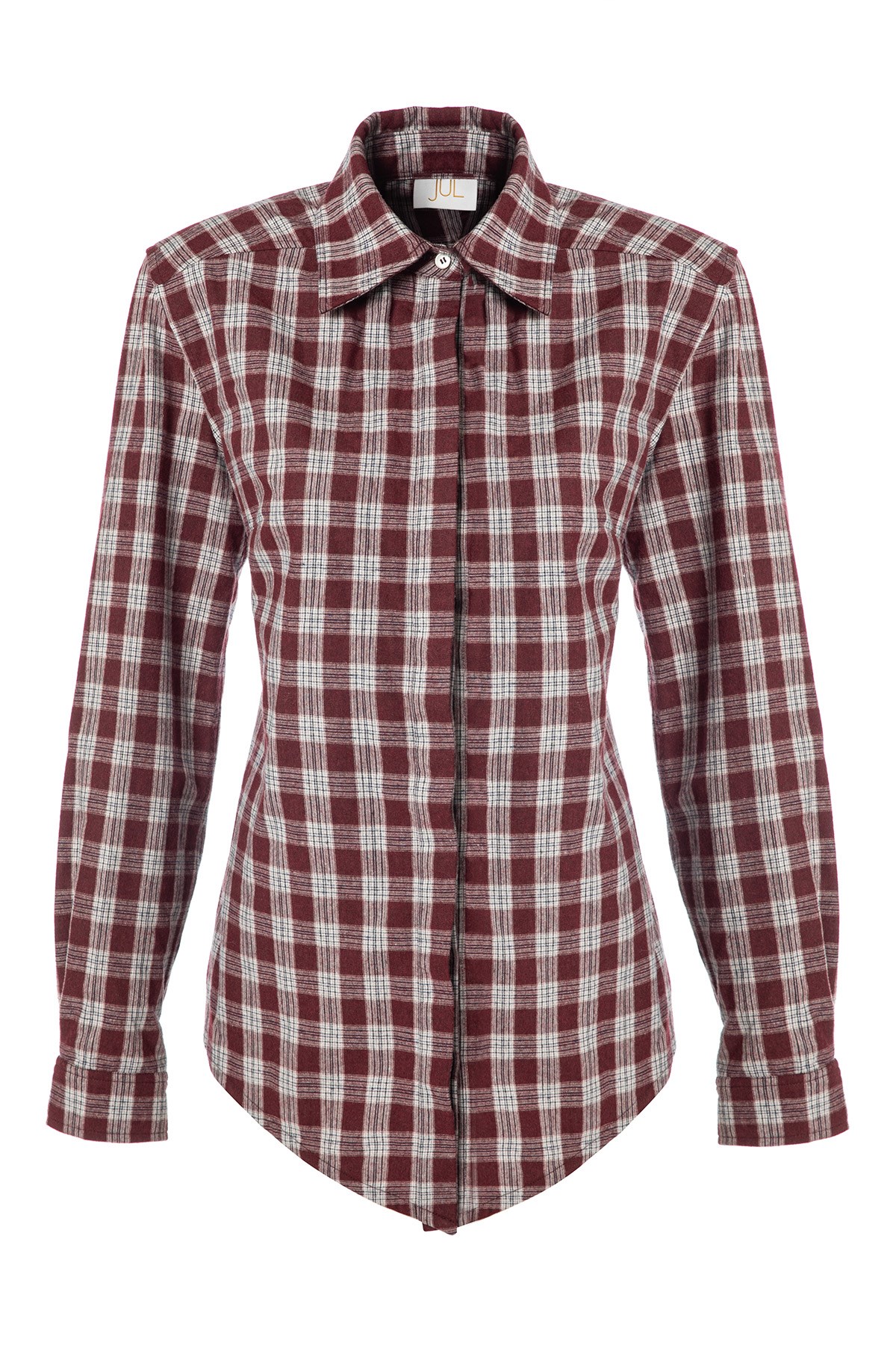 Plaid Gömlek Bordo