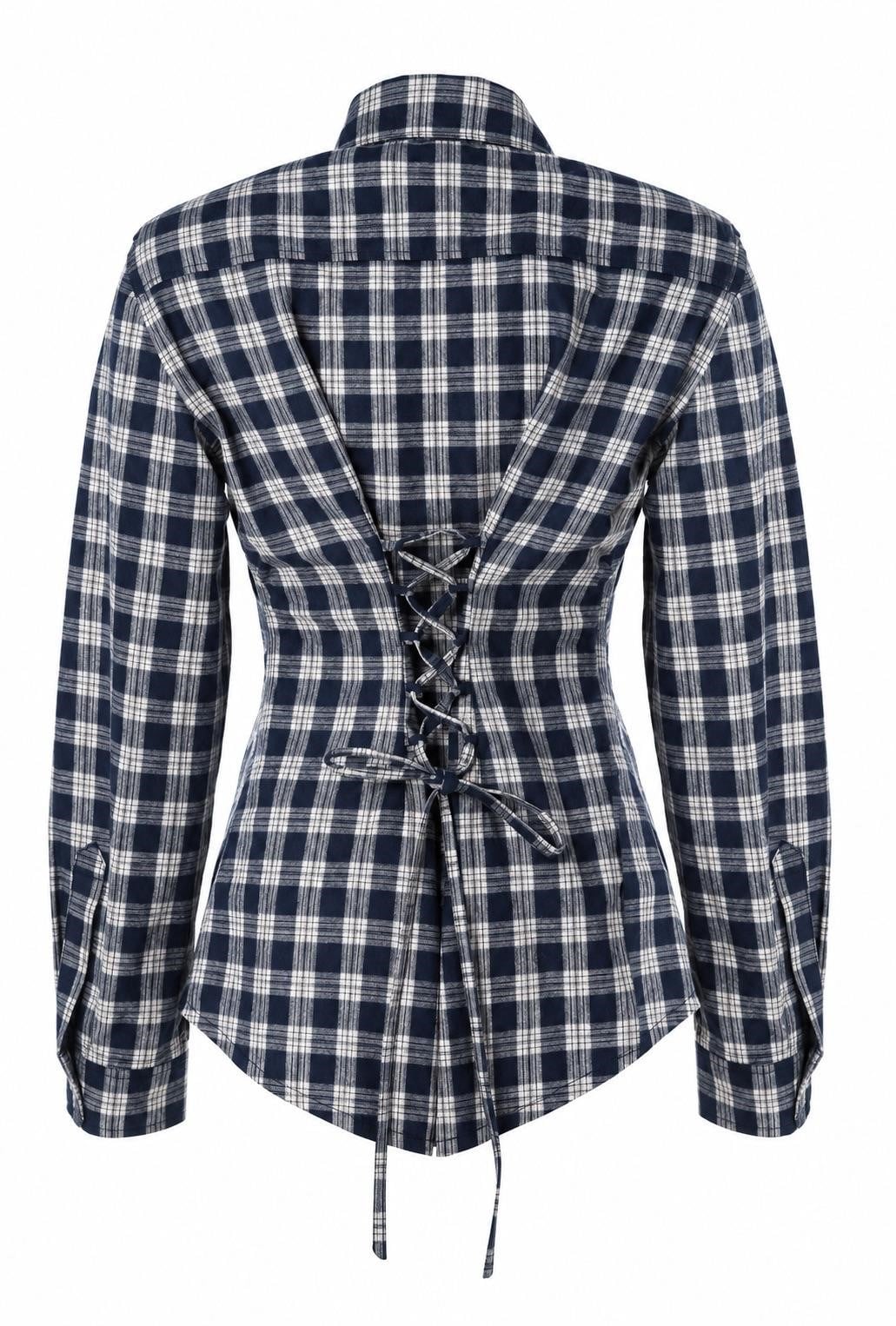 Plaid Gömlek Lacivert