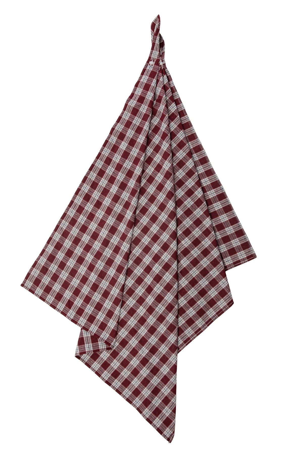 Plaid Mini Etek Bordo
