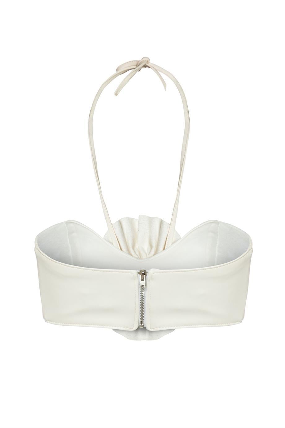 Rose Deri Büstiyer Kemik