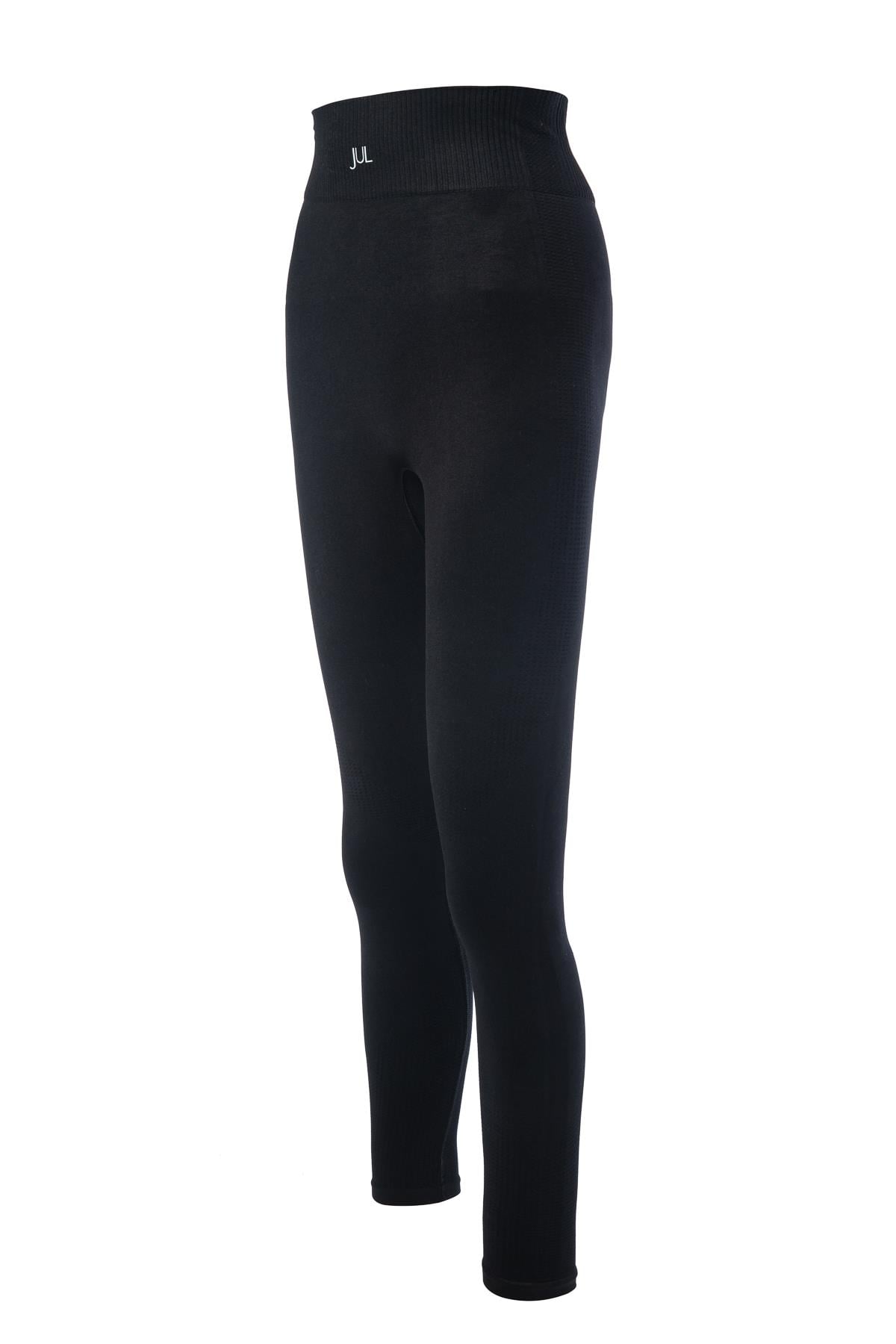 Uzun Kollu Crop Top - Tayt Takım Mat Siyah