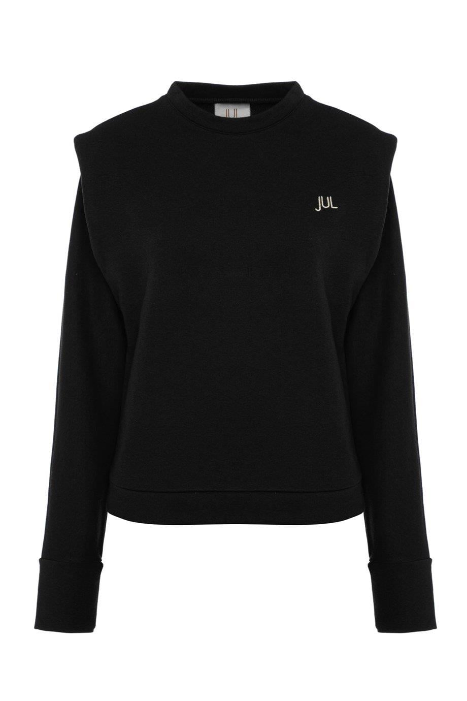 Vatkalı Sweatshirt Sardonsuz Siyah