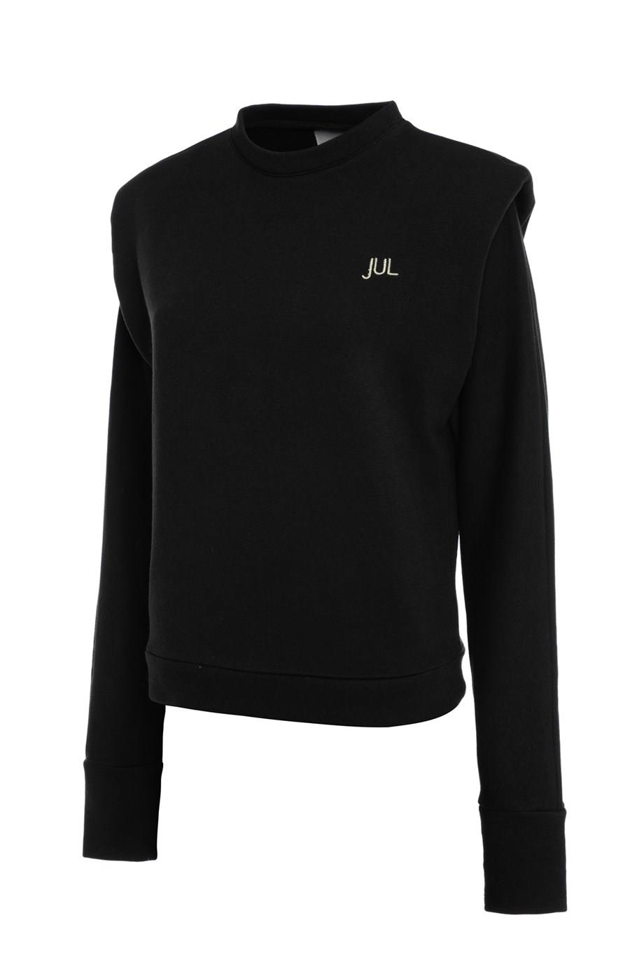 Vatkalı Sweatshirt Sardonsuz Siyah