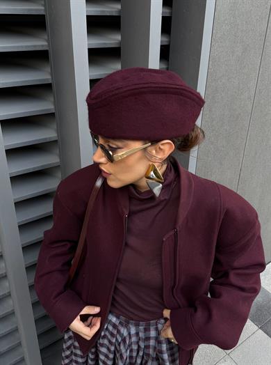 Aisa şapka Bordo