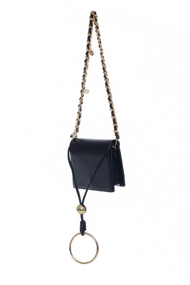 Bileklik Detaylı Çanta Siyah