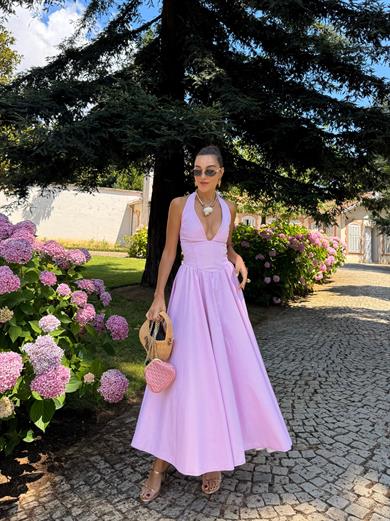 Calendula Elbise Pembe