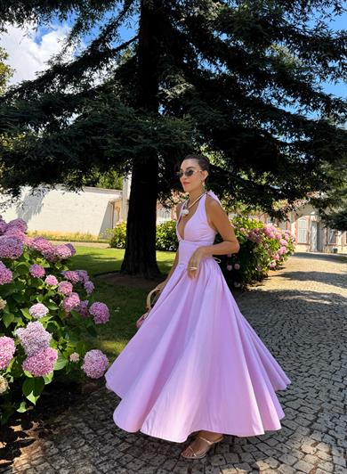 Calendula Elbise Pembe