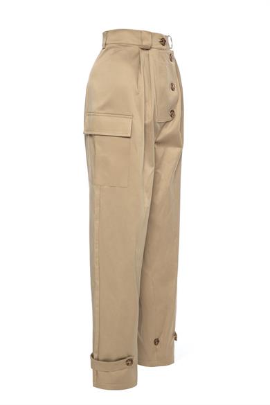 Cepli Pantolon Açık Kahve