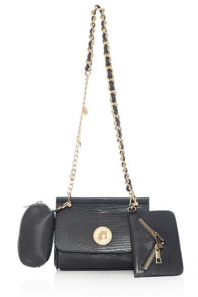 Çift Cüzdanlı Kol Çantası Antrasit