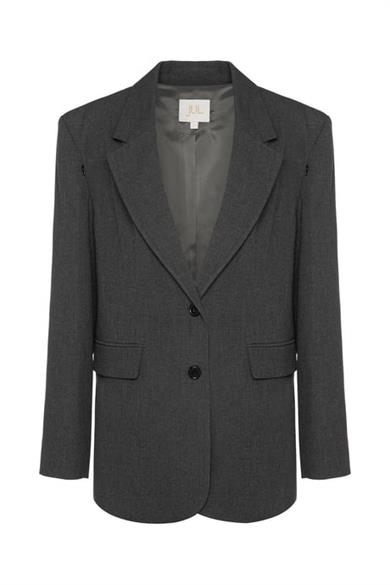 Fermuarlı Ceket Füme