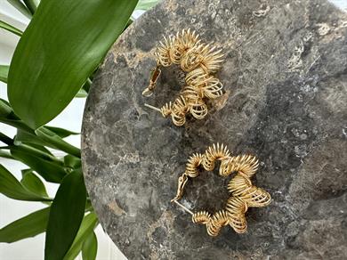 Gold Tel Spriral Küpe