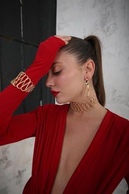 İkili Asimetrik Halka Küpe