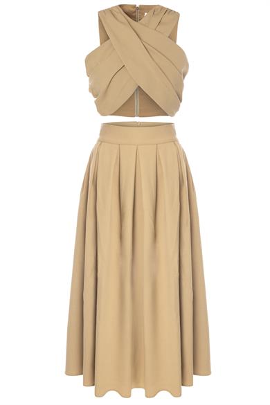 Jules Çapraz Bluz Camel