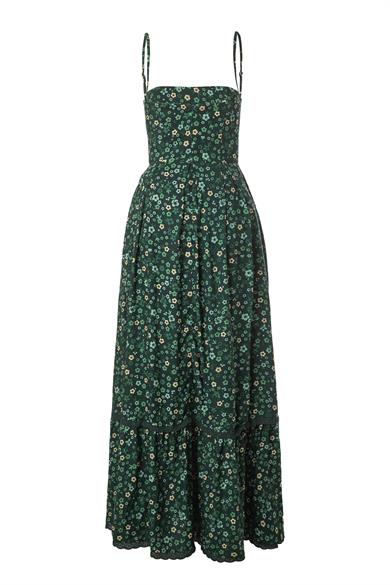 Juliet İp Askılı Elbise Koyu Yeşil