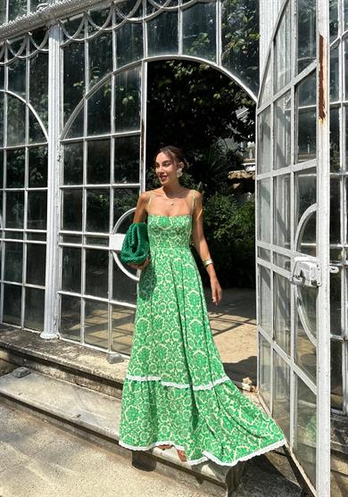 Juliet İp Askılı Elbise Yeşil