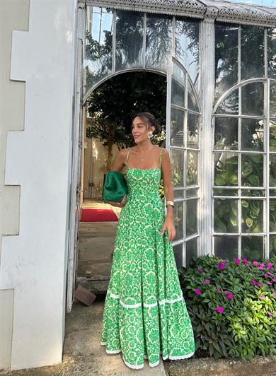 Juliet İp Askılı Elbise Yeşil